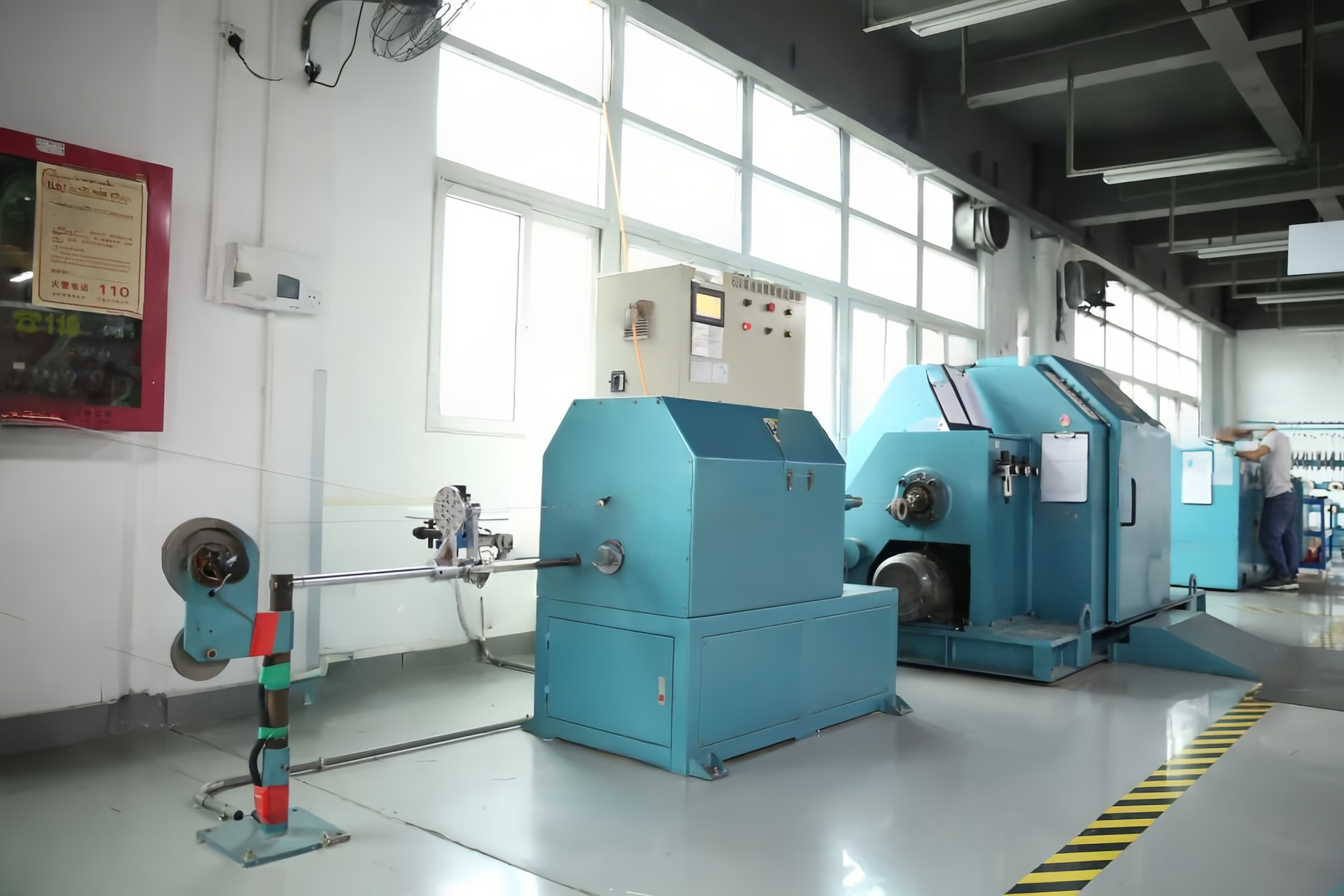 Production equipment cable weaving